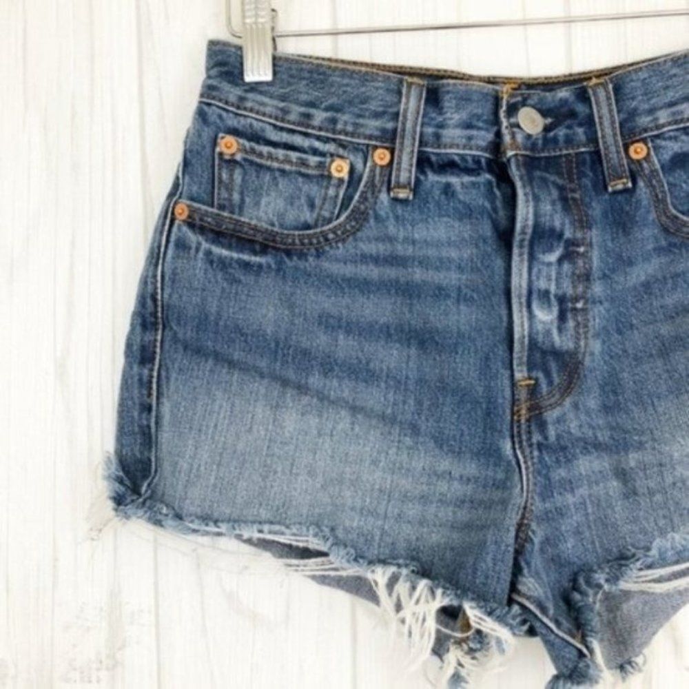LEVI'S Button Fly Cut Off Shorts  - Picture 3 of 8